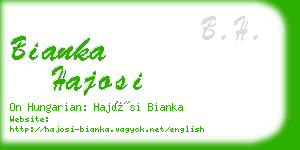 bianka hajosi business card